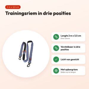Zolux Bivouak trainingsriem blauw 2 m x 3,5 cm – verstelbaar – voordelen