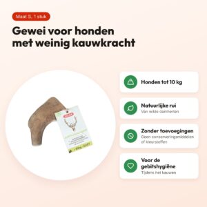 Zolux hertengewei Easy maat S – kauwsnack voor honden tot 10 kg – voordelen
