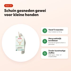 Zolux hertengewei Easy schuin gesneden maat XS – honden tot 10 kg – voordelen