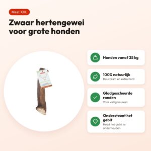 Zolux hertengewei Heel Hard maat XXL – voor honden vanaf 25 kg – voordelen