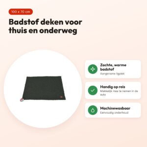 Zolux hondendeken Billy polykatoen badstof groen 100 x 70 x 2 cm – voordelen