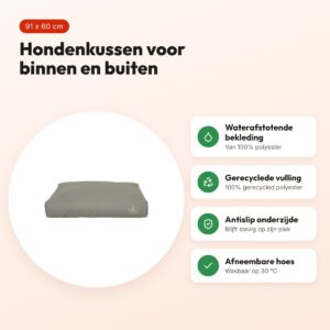 Zolux hondenkussen 4 Seasons waterafstotend khaki 91 x 60 x 23 cm – voordelen