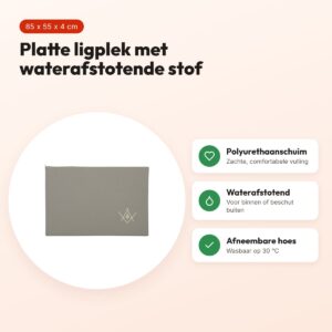 Zolux hondenmatras 4 Seasons waterafstotend khaki 85 x 55 x 4 cm – voordelen