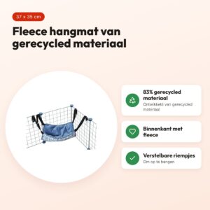 Zolux Neolife hangmat voor cavia's blauw 37 x 35 cm – fleece gevoerd – voordelen