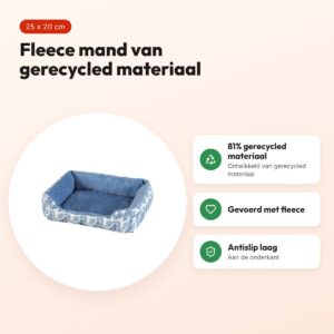 Zolux Neolife mand voor cavia's blauw 25 x 20 cm – fleece gevoerd – voordelen