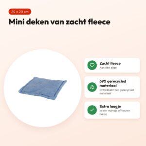 Zolux Neolife mini deken voor cavia's blauw 20 x 20 cm – fleece – voordelen