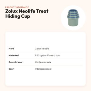 Zolux Neolife Treat Hiding Cup Set – intelligentiespel voor konijn en cavia – productinformatie