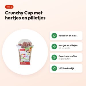 Zolux NMeal Crunchy Cup XL hart 220 g – snack voor knaagdieren – voordelen