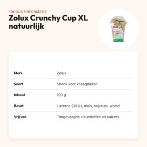 Zolux NMeal Crunchy Cup XL natuurlijk 190 g – snack voor knaagdieren – productinformatie