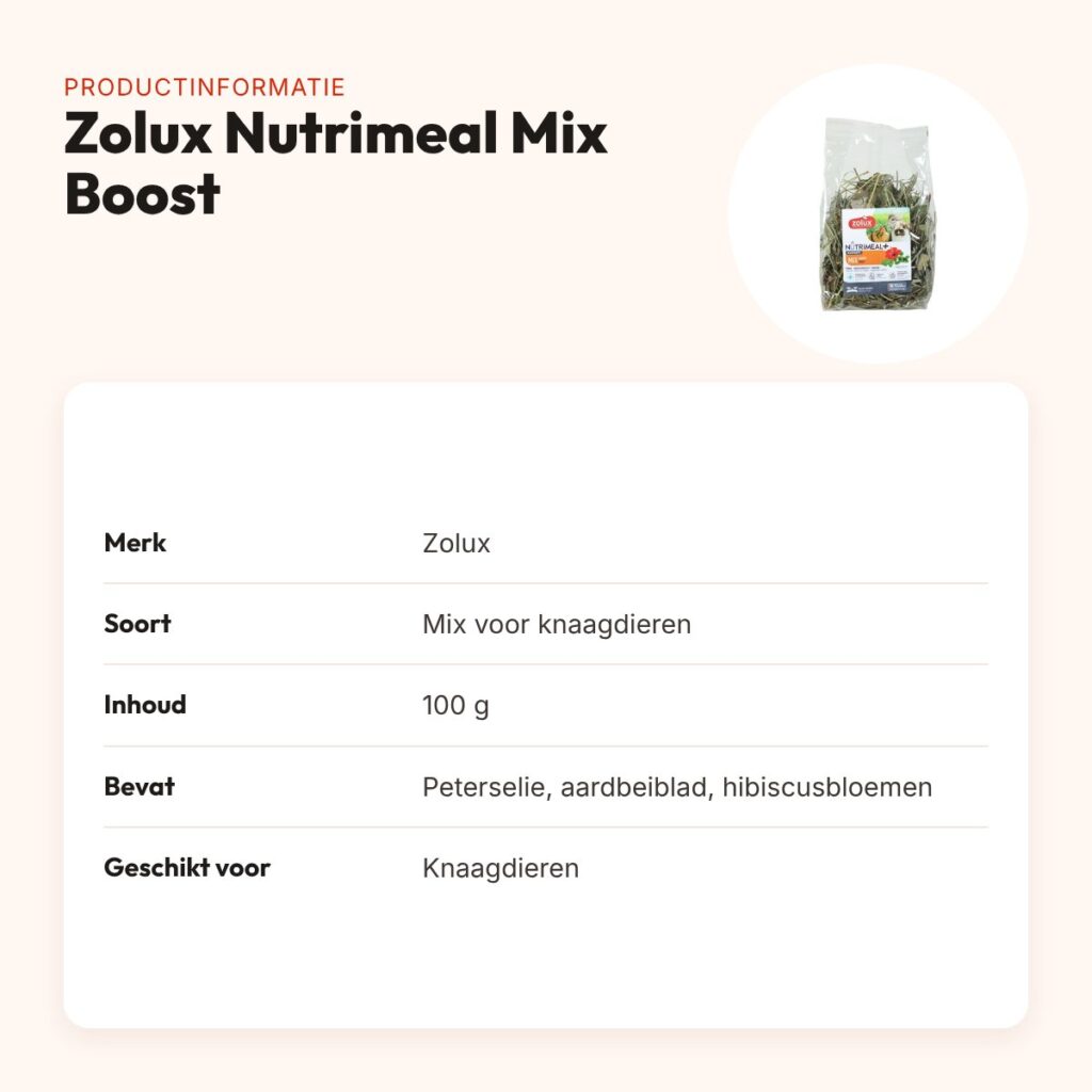 Zolux Nutrimeal Mix Boost 100 g – knaagdieren – productinformatie
