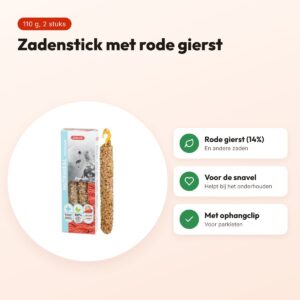 Zolux Nutrimeal stick parkiet rode gierst 110 g – 2 stuks – voordelen