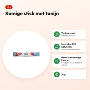 Zolux Sweeties Expert Creamy Stick kattensnack tonijn 14 g – voordelen