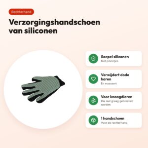 Zolux verzorgingshandschoen voor knaagdieren siliconen – rechterhand – voordelen
